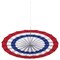 Red White & Blue Patriotic Assorted Paper Fan Decorations 3ct